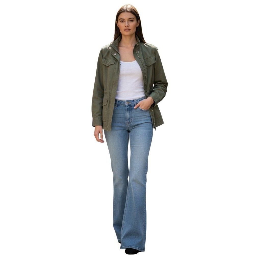 Light Wash High Rise Flare Jeans Vintage-Style Bell‎ Bottom Denim 31x30